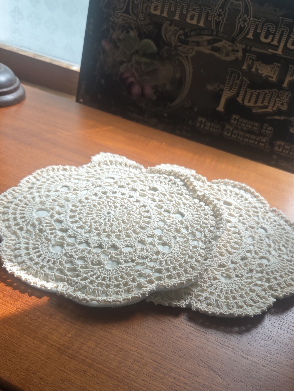 Laura Ashley Crochet Potholders - Set of 2 Cream